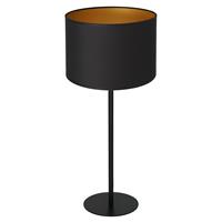Euluna Tafellamp Soho, cilindrisch 56cm zwart/goud