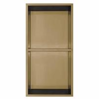 Qisani Flow inbouwnis 2-vaks 30.5x61cm Geborsteld Gold 18109.56
