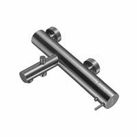 Qisani Flow thermostatische opbouw badkraan Geborsteld Rvs 25608.02