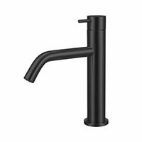 Qisani Flow middelhoge wastafelkranen mat Zwart 25636.03