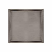 Qisani Flow inbouwnis 30.5x30.5cm Geborsteld Gun Metal 18109.04