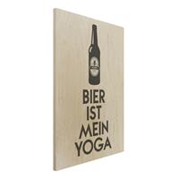 Holzbild Bier Ist Mein Yoga