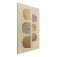 Bilderwelten Holzbild Geometrischer Halbkreis III