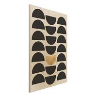 Bilderwelten Holzbild Geometrischer Halbkreis II