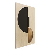 Bilderwelten Holzbild Geometrischer Halbkreis I