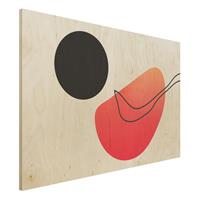 Bilderwelten Holzbild Abstrakte Formen - Schwarze Sonne