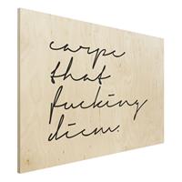 Bilderwelten Holzbild Carpe Diem Kalligrafie