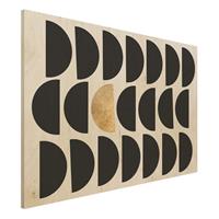 Bilderwelten Holzbild Geometrischer Halbkreis II