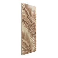 Bilderwelten Holzbild Bronzefarbene Palmenwedel