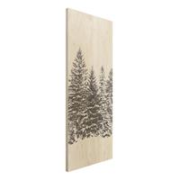 Bilderwelten Holzbild Dunkle Winterlandschaft