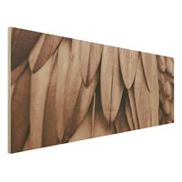 Bilderwelten Holzbild Federn in Rosegold