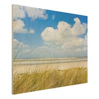 Bilderwelten Holzbild Natur & Landschaft - Querformat 4:3 An der NordseekÃ¼ste