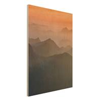 Bilderwelten Holzbild Natur & Landschaft - Hochformat 3:4 Blick von der Zugspitze