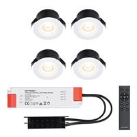 HOFTRONICâ¢ 4x Cadiz witte LED Inbouwspots complete set - Dimbaar - 12V - 3 Watt - Veranda verlichting - voor buiten - 2700K warm wit