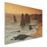 Bilderwelten Holzbild Natur & Landschaft - Querformat 3:2 Die zwÃ¶lf Apostel von Australien