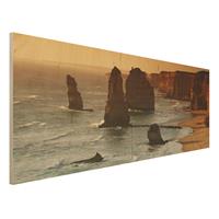 Bilderwelten Holzbild Natur & Landschaft - Panorama Die zwÃ¶lf Apostel von Australien