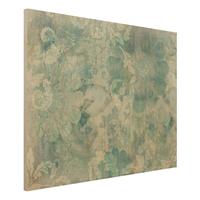 Bilderwelten Holzbild Muster - Querformat 4:3 Eisblumen