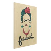 Bilderwelten Holzbild Portrait - Hochformat 3:4 Frida Kahlo - Friducha