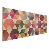 Bilderwelten Holzbild Muster - Panorama Hexagon Facetten