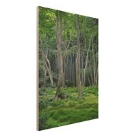 Bilderwelten Holzbild Natur & Landschaft - Hochformat 3:4 Japanischer Wald