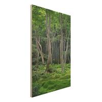Bilderwelten Holzbild Natur & Landschaft - Hochformat 2:3 Japanischer Wald