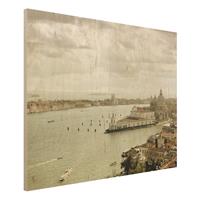 Bilderwelten Holzbild Architektur & Skyline - Querformat 4:3 Lagune von Venedig