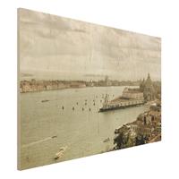 Bilderwelten Holzbild Architektur & Skyline - Querformat 3:2 Lagune von Venedig