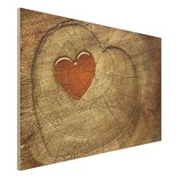 Bilderwelten Holzbild - Querformat 3:2 Natural Love