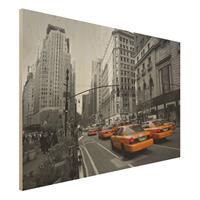 Bilderwelten Holzbild Schwarz-WeiÃŸ - Querformat 3:2 New York, New York!
