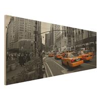 Bilderwelten Holzbild Architektur & Skyline - Panorama New York, New York!