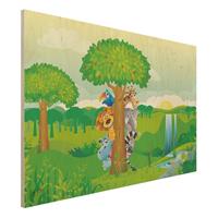 Bilderwelten Holzbild Natur & Landschaft - Querformat 3:2 No.BF1 Dschungeltiere