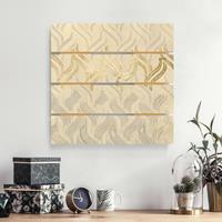 Bilderwelten Holzbild Plankenoptik Kunstdruck - Quadrat Chenille I