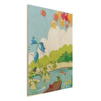 Bilderwelten Holzbild Natur & Landschaft - Hochformat 3:4 No.NL1 Tierkonzert