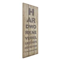 Bilderwelten Holzbild Spruch - Hochformat Schmal No.RS180 Hard Work