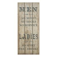 Bilderwelten Holzbild Spruch - Hochformat Schmal No.RS181 Men and Ladies