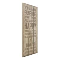 Bilderwelten Holzbild Spruch - Hochformat Schmal No.RS182 Sunshine