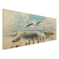 Bilderwelten Holzbild Natur & Landschaft - Panorama No.YK3 Absolut Sylt