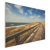 Bilderwelten Holzbild Natur & Landschaft - Querformat 3:2 Nordseespaziergang