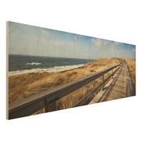 Bilderwelten Holzbild Natur & Landschaft - Panorama Nordseespaziergang