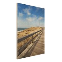 Bilderwelten Holzbild Natur & Landschaft - Hochformat 3:4 Nordseespaziergang