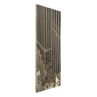 Bilderwelten Holzbild Schwarz-WeiÃŸ - Hochformat Schmal NYC 5pm