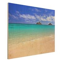 Bilderwelten Holzbild Natur & Landschaft - Querformat 4:3 Paradise Beach