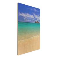 Bilderwelten Holzbild Natur & Landschaft - Hochformat 2:3 Paradise Beach