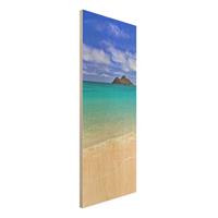 Bilderwelten Holzbild Natur & Landschaft - Hochformat Schmal Paradise Beach