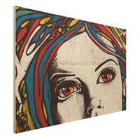 Bilderwelten Holzbild Portrait - Querformat 3:2 Punk Graffiti