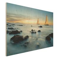 Bilderwelten Holzbild Natur & Landschaft - Querformat 3:2 Segelschiffe im Ozean