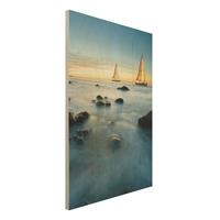 Bilderwelten Holzbild Natur & Landschaft - Hochformat 2:3 Segelschiffe im Ozean