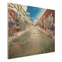 Bilderwelten Holzbild Kinderzimmer - Querformat 4:3 Skate Graffiti