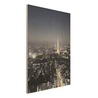 Bilderwelten Holzbild Architektur & Skyline - Hochformat 3:4 Tokio