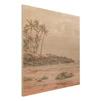 Bilderwelten Holzbild Aloha Hawaii Strand